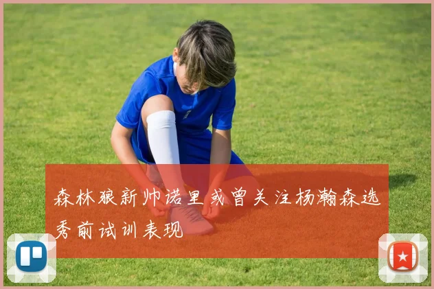 森林狼新帅诺里或曾关注杨瀚森选秀前试训表现